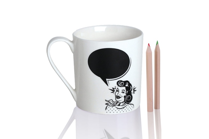 Message mug - kubek z tablicą do pisania