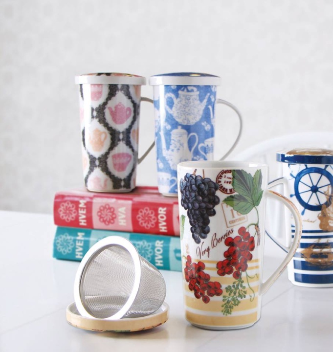 Kubek zaparzacz 350 ml porcelanowy