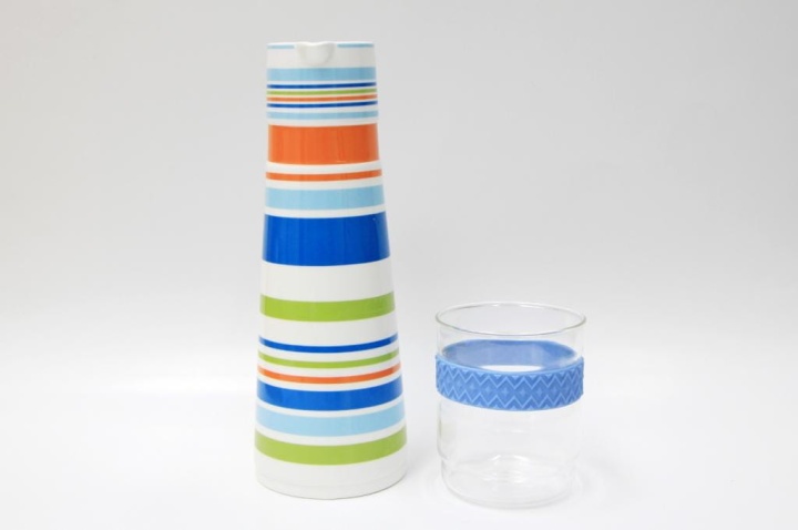 Karafka porcelanowa na wodę komplet ze szklanką