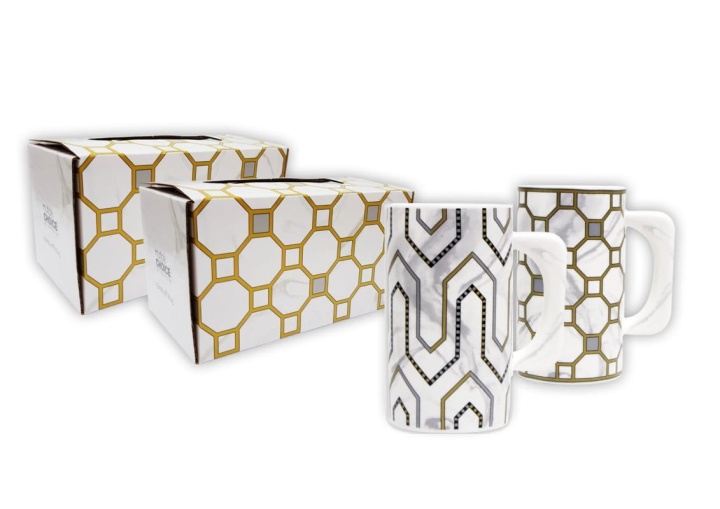 Kubki porcelanowe Walentynki porcelana złoto