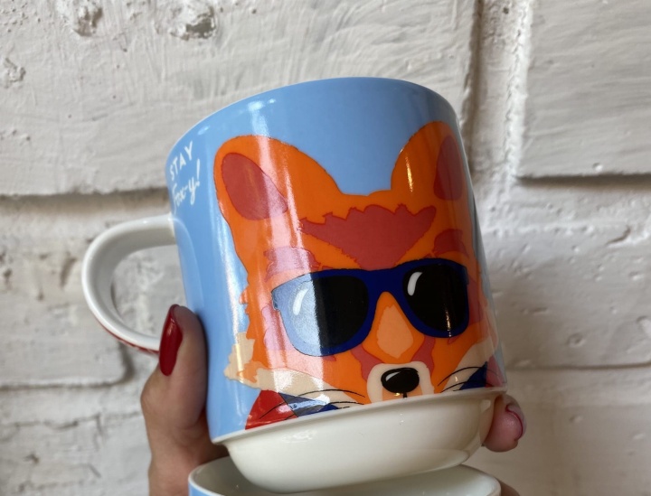 Lis Hipster, kubek z porcelany 310ml