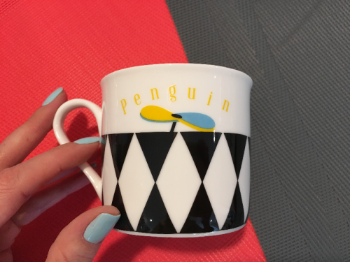 porcelanowy kubek pingwin