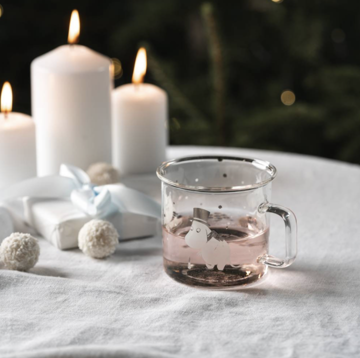 Glass mug moomin Let it snow! 350ml