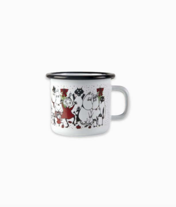 Winter Magic enameled mug moomin
