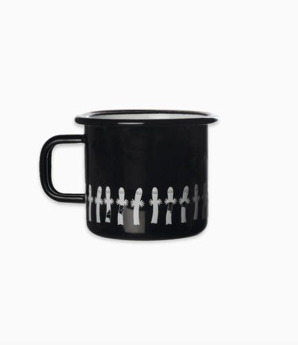 Kubek emaliowany czarny Muminki Buka 370ml pomysł na prezent stylowy design