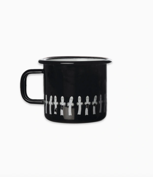 Kubek emaliowany czarny Muminki Buka 370ml pomysł na prezent stylowy design