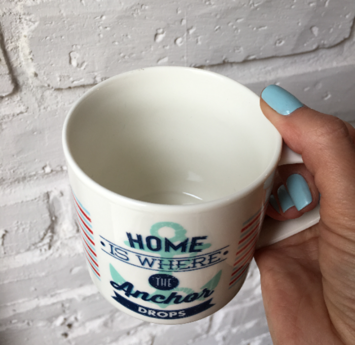 Kubek z kotwicą komplet