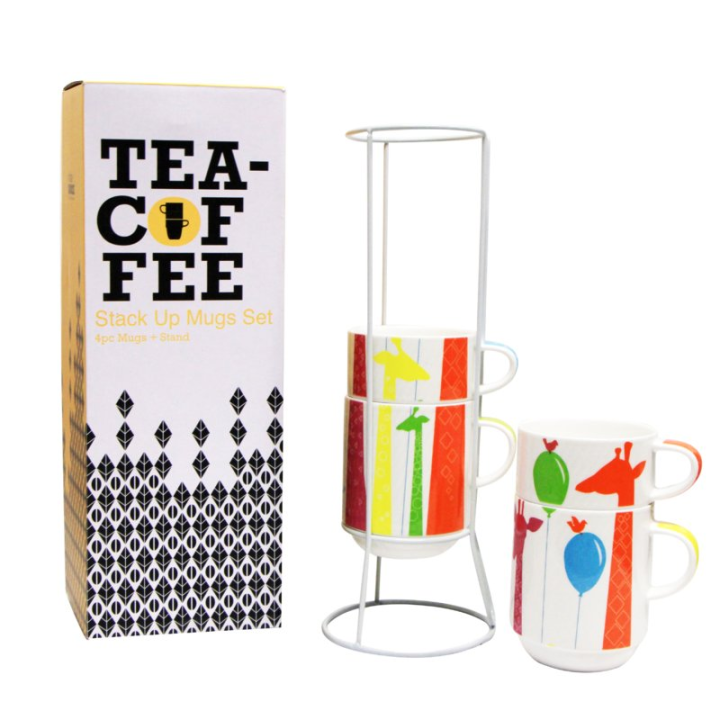 Kubki porcelanowe wieża żyrafa