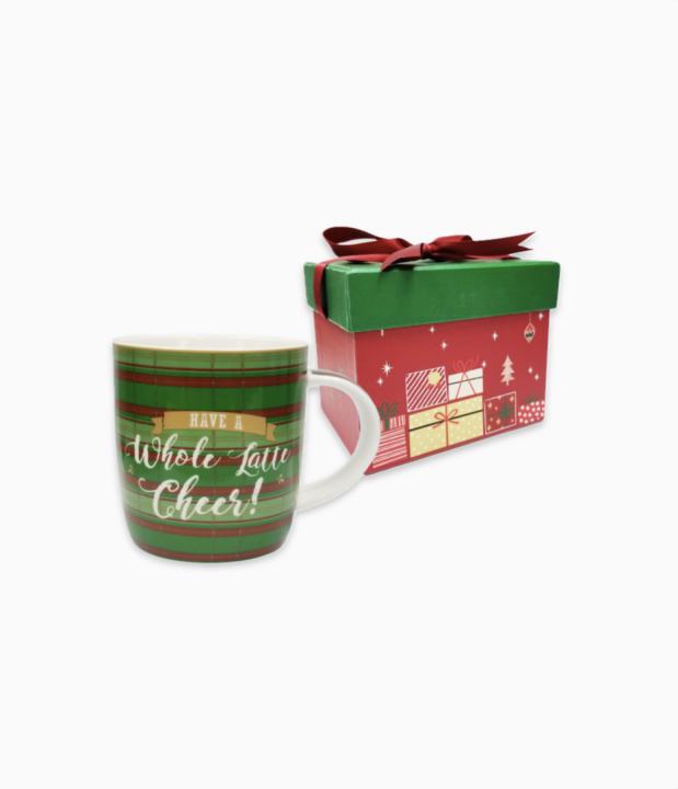 Kubek w szkocką kratę, świąteczny