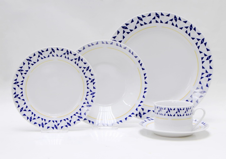 Porcelain Dinner Set Blue Mosaic -30pcs