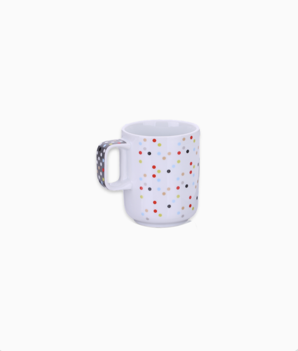 Kubek w kropki porcelana