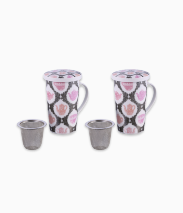 Komplet kubków z porcelany