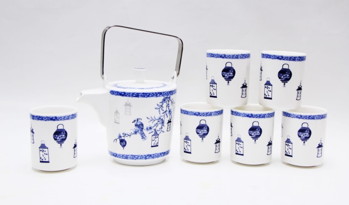 Komplet do herbaty dla 6 osób porcelana