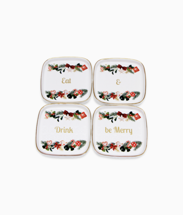 Talerze świąteczne - kwadratowe