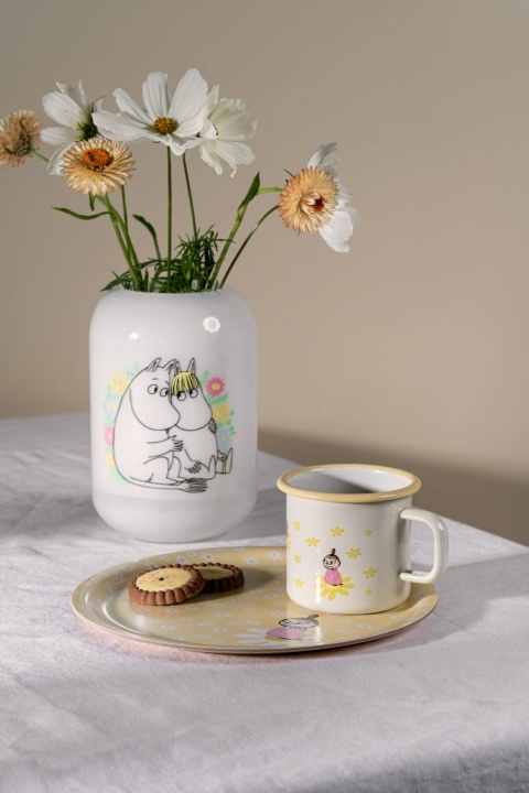 MOOMIN Enamel Mug Yellow – Little My Flowers 370ml