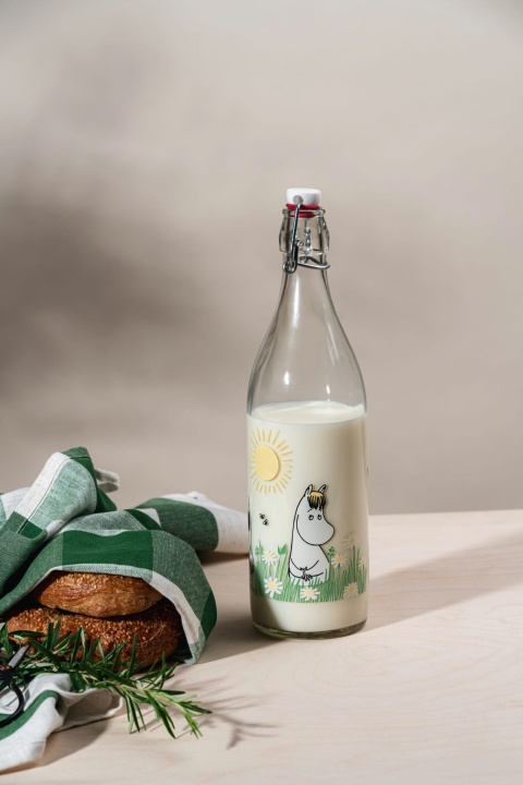 MOOMIN Glass Bottle "Meadow" 1L