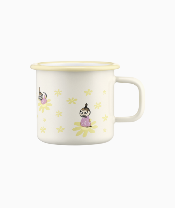 MOOMIN Enamel Mug Yellow – Little My Flowers 370ml