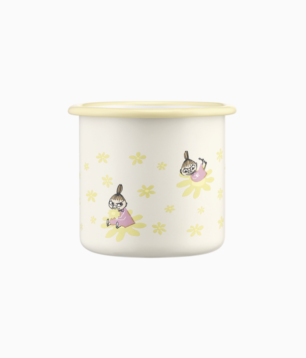 MOOMIN Enamel Mug Yellow – Little My Flowers 370ml