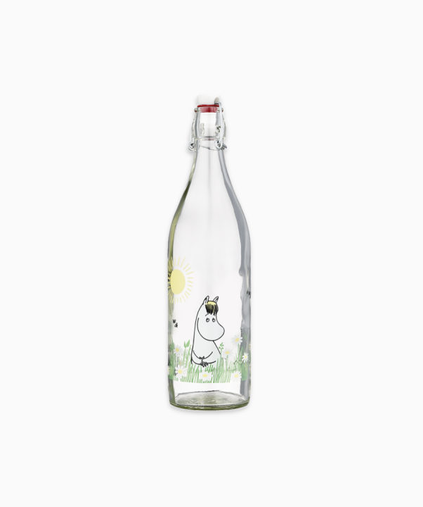 MOOMIN Glass Bottle "Meadow" 1L