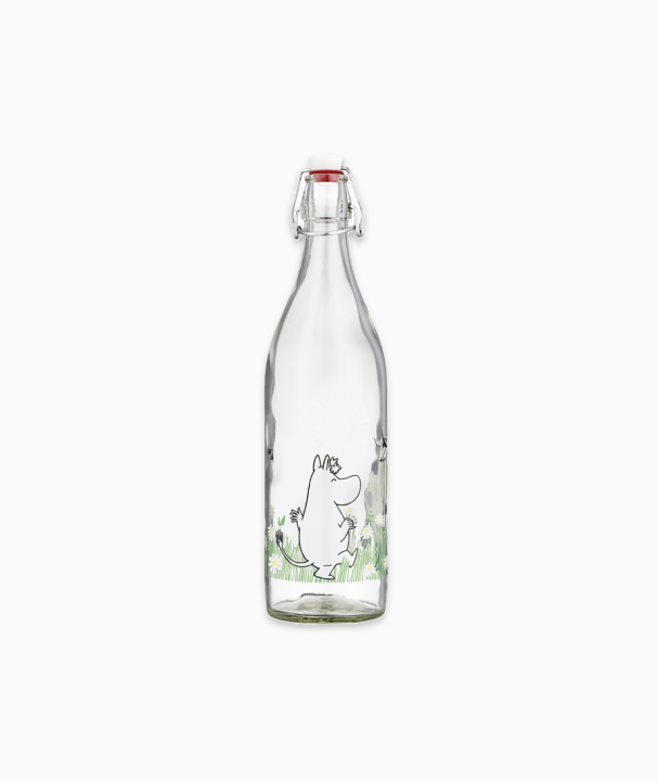 MOOMIN Glass Bottle "Meadow" 1L