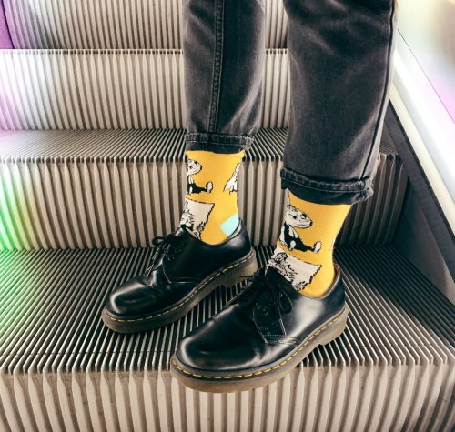 Skarpetki Muminki oryginalne Mała Mi żółte 36-42