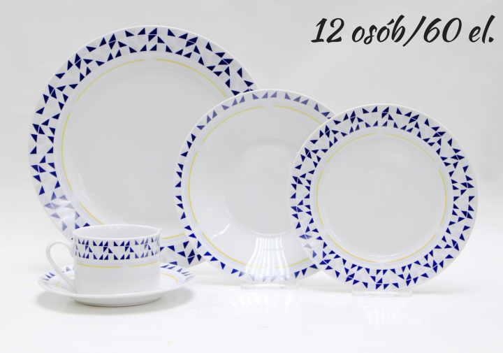 Porcelanowa zastawa obiadowa 12 osób