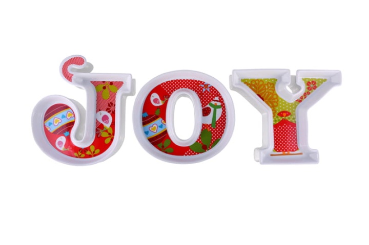 Zestaw literek na święta gwiazdkowy napis JOY