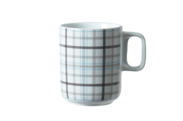 Kubek porcelanowy kratka